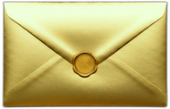 Envelope dourado selado